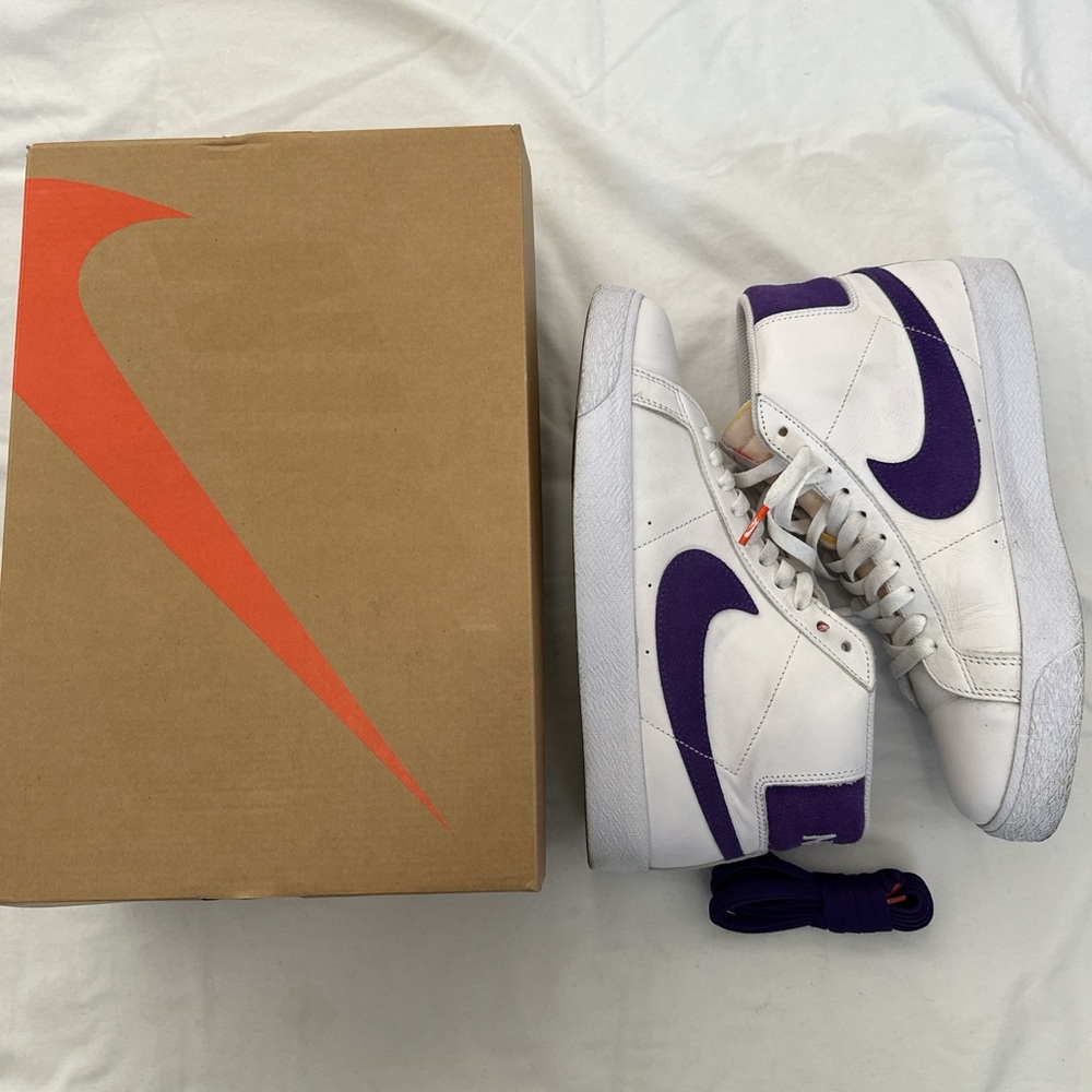 Nike SB Blazer White/Purple Sz 9.5
